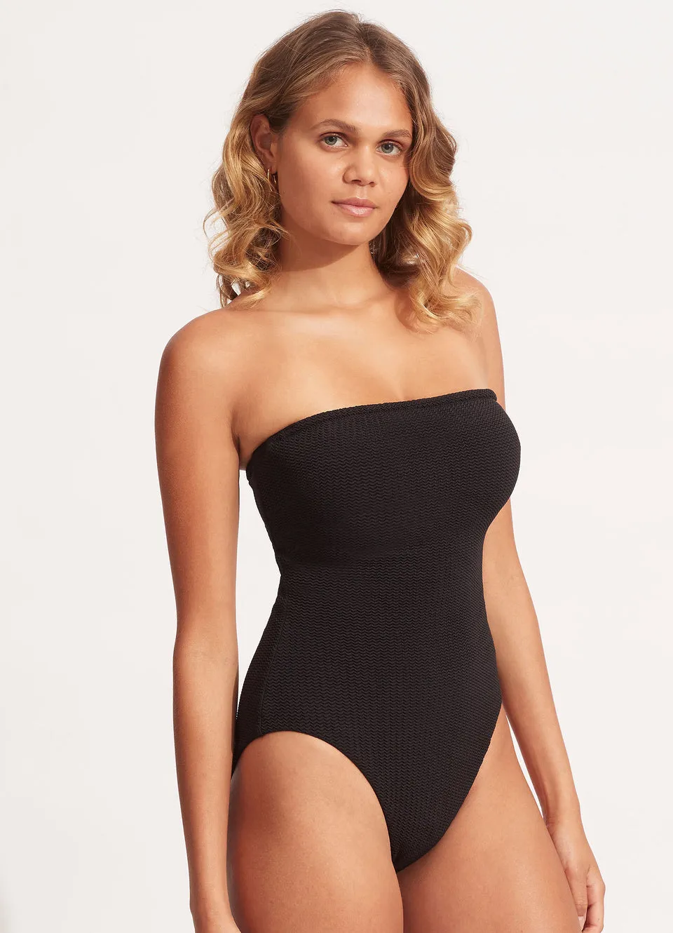 Seafolly Sea Dive DD Bandeau One Piece - Black