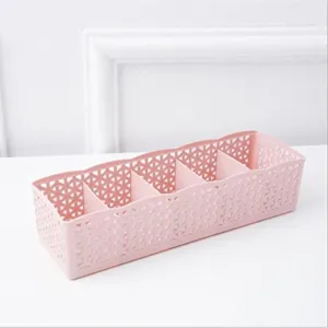 Showking Plastic Organizer Storage Jewelry Socks Cosmetic Case-Pink