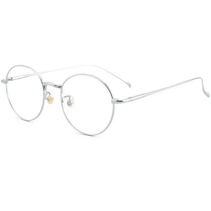 Silver Round Aviator - Blue Light Blocking Glasses