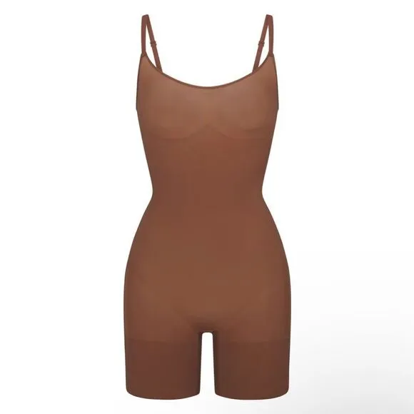Skims Everyday Sculpt Mid Thigh Bodysuit In Jasper Size L NWT