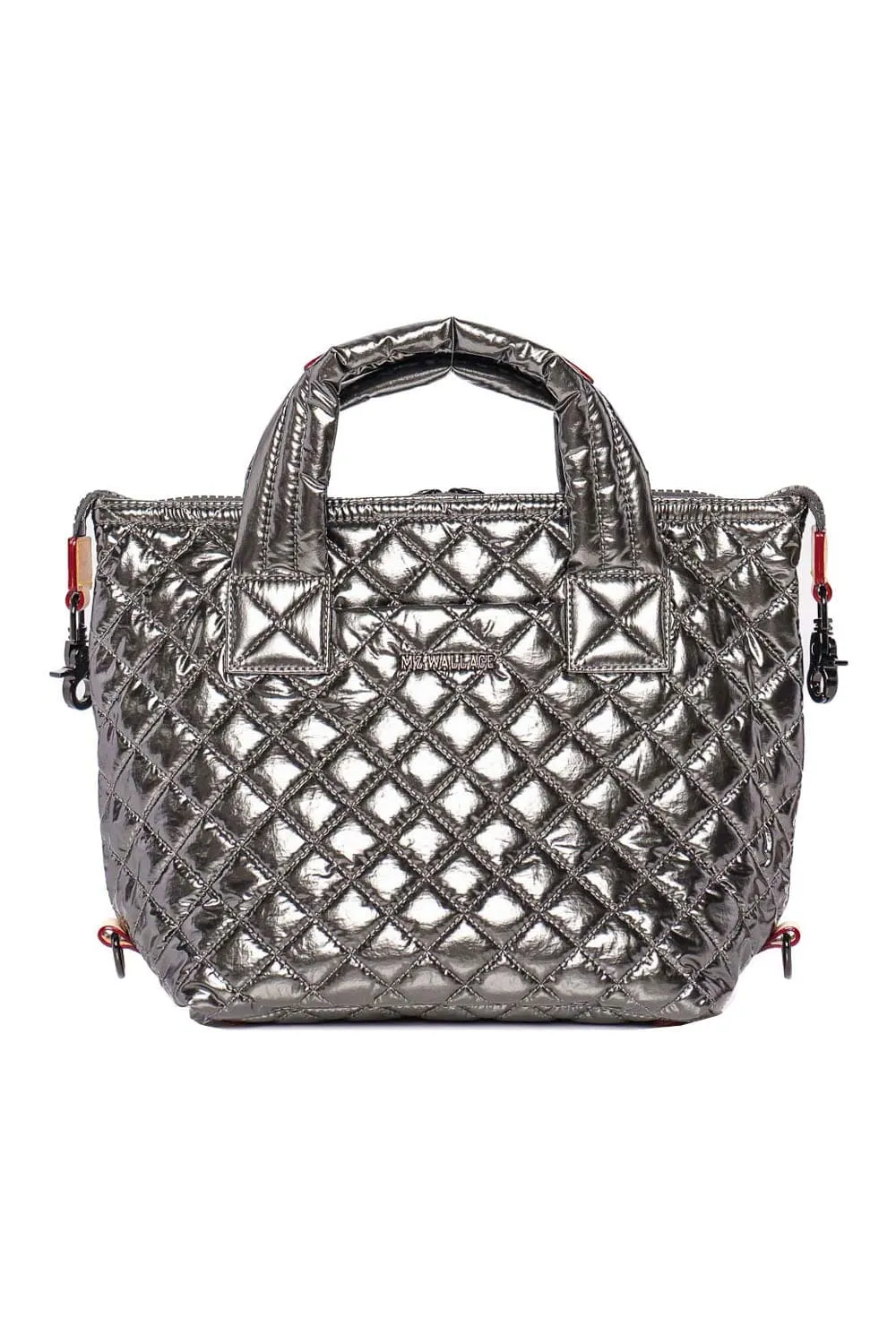 Small Sutton Deluxe Pewter Metallic Tote