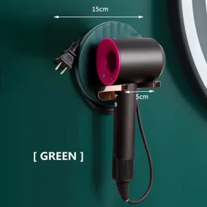Smart Home Foldable Wall Mounted Hair Dryer Holder Organizer