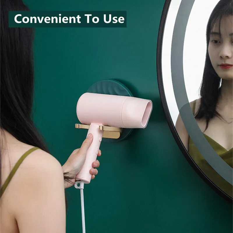 Smart Home Foldable Wall Mounted Hair Dryer Holder Organizer