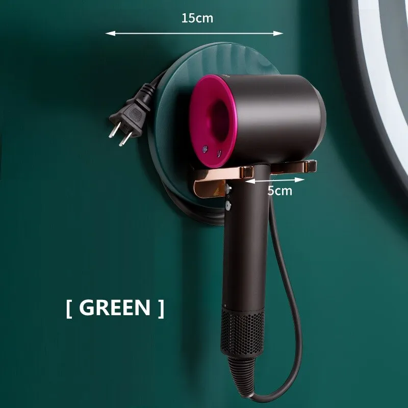 Smart Home Foldable Wall Mounted Hair Dryer Holder Organizer