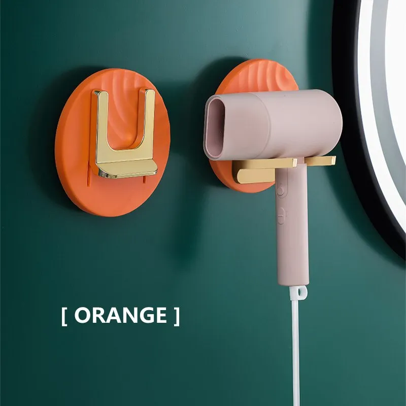 Smart Home Foldable Wall Mounted Hair Dryer Holder Organizer