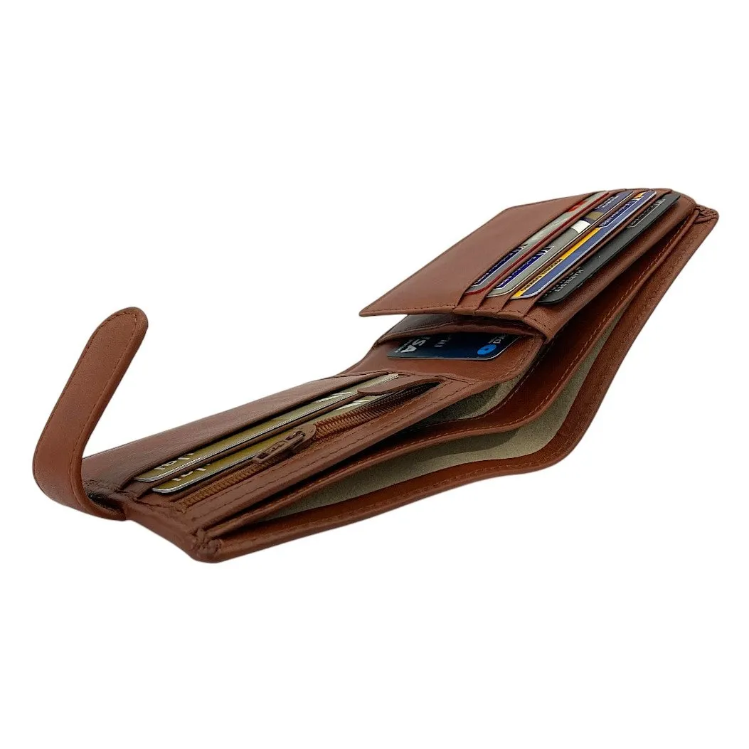 Smooth Top Grain Billfold Wallet # 1244S- Zip Loop