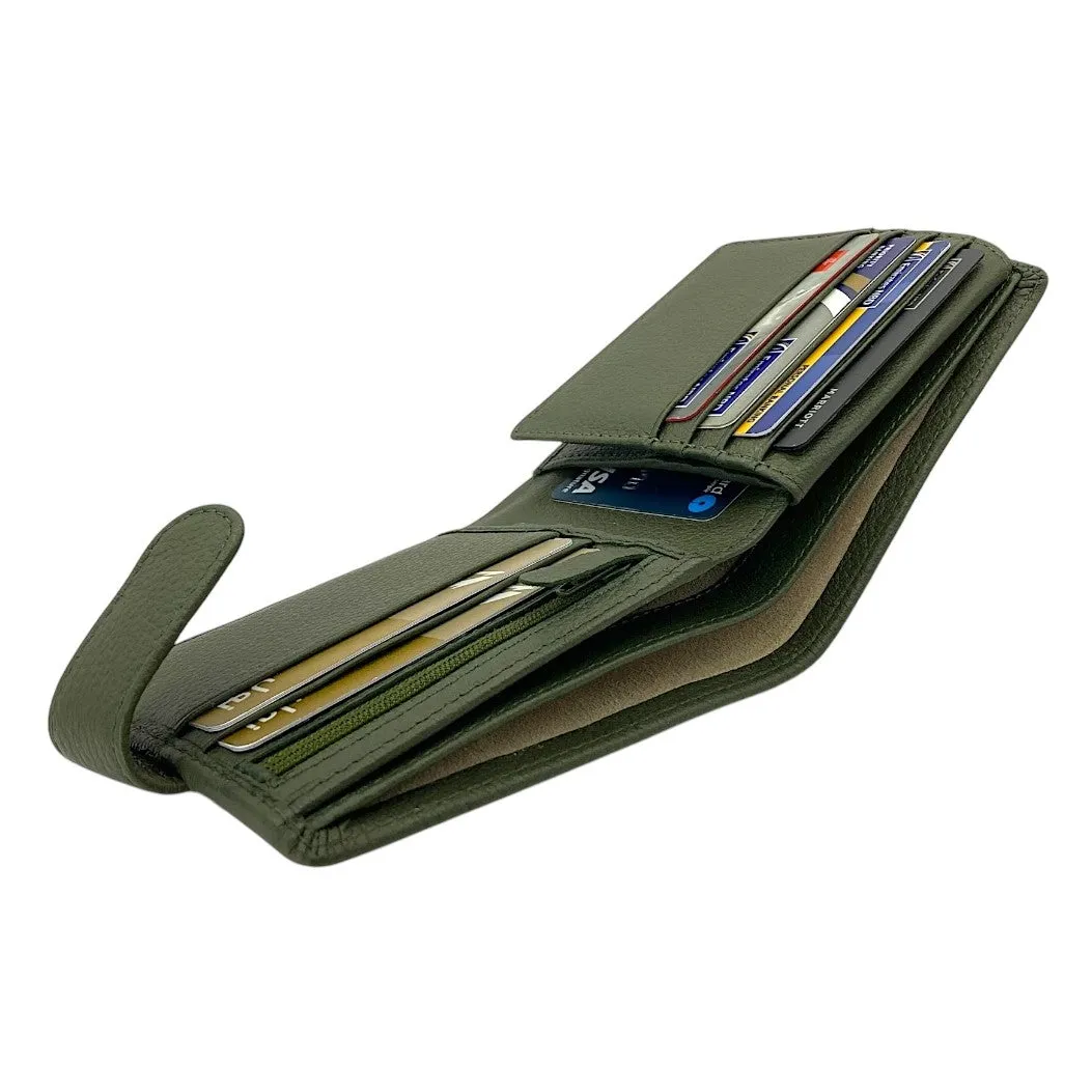 Smooth Top Grain Billfold Wallet # 1244S- Zip Loop