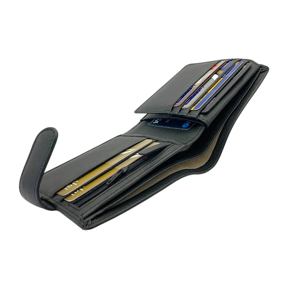 Smooth Top Grain Billfold Wallet # 1244S- Zip Loop