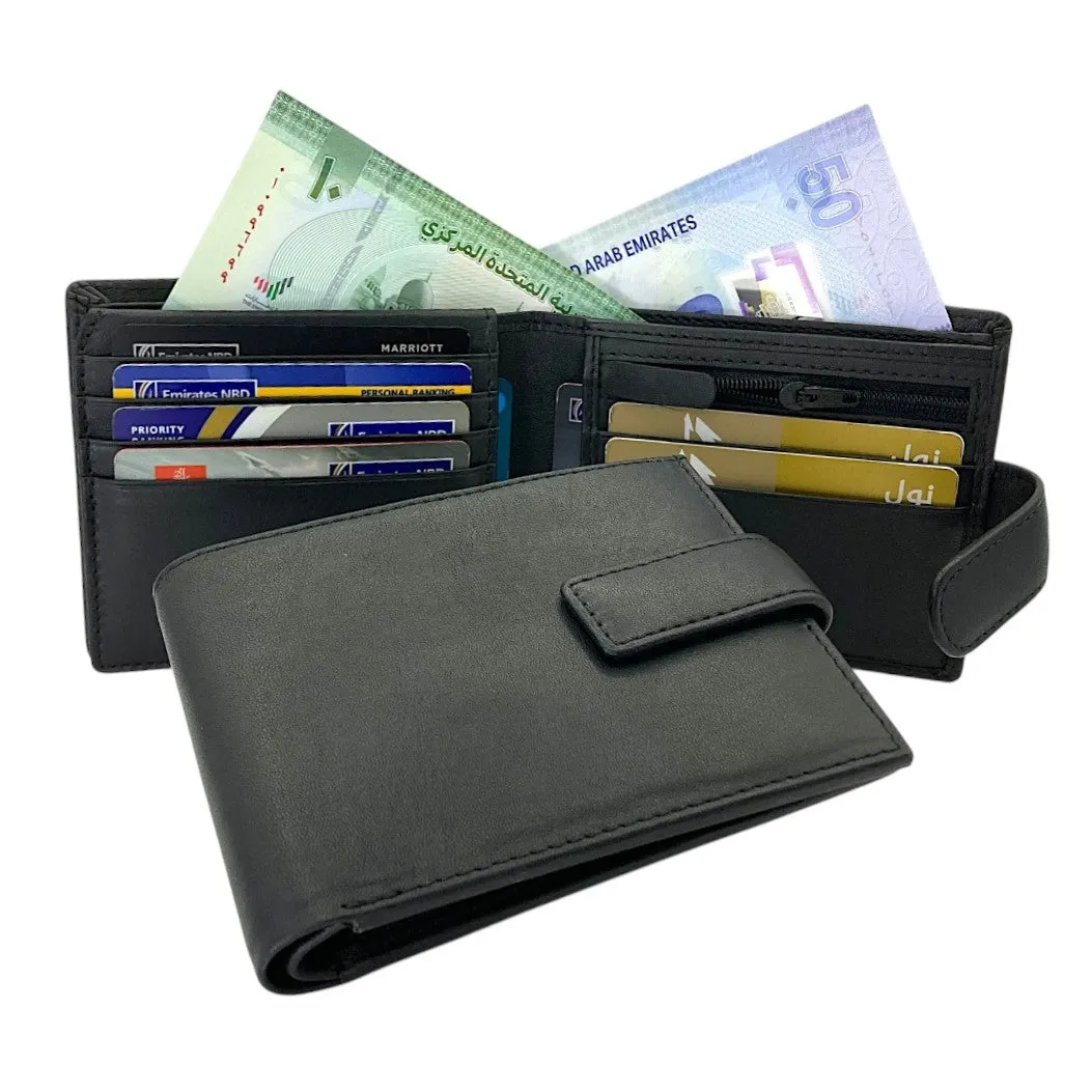 Smooth Top Grain Billfold Wallet # 1244S- Zip Loop