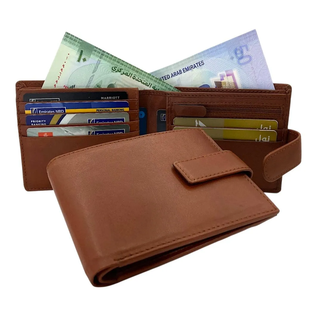 Smooth Top Grain Billfold Wallet # 1244S- Zip Loop