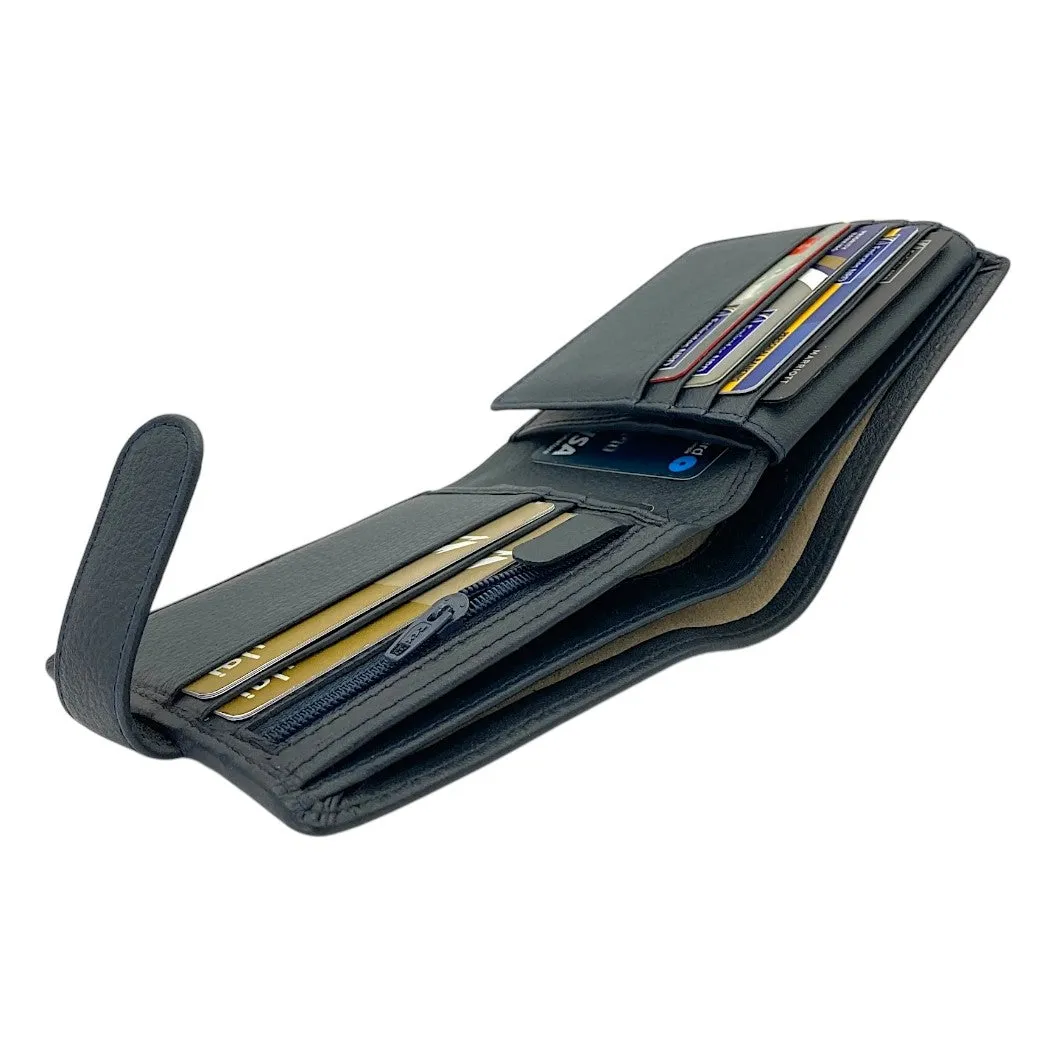 Smooth Top Grain Billfold Wallet # 1244S- Zip Loop