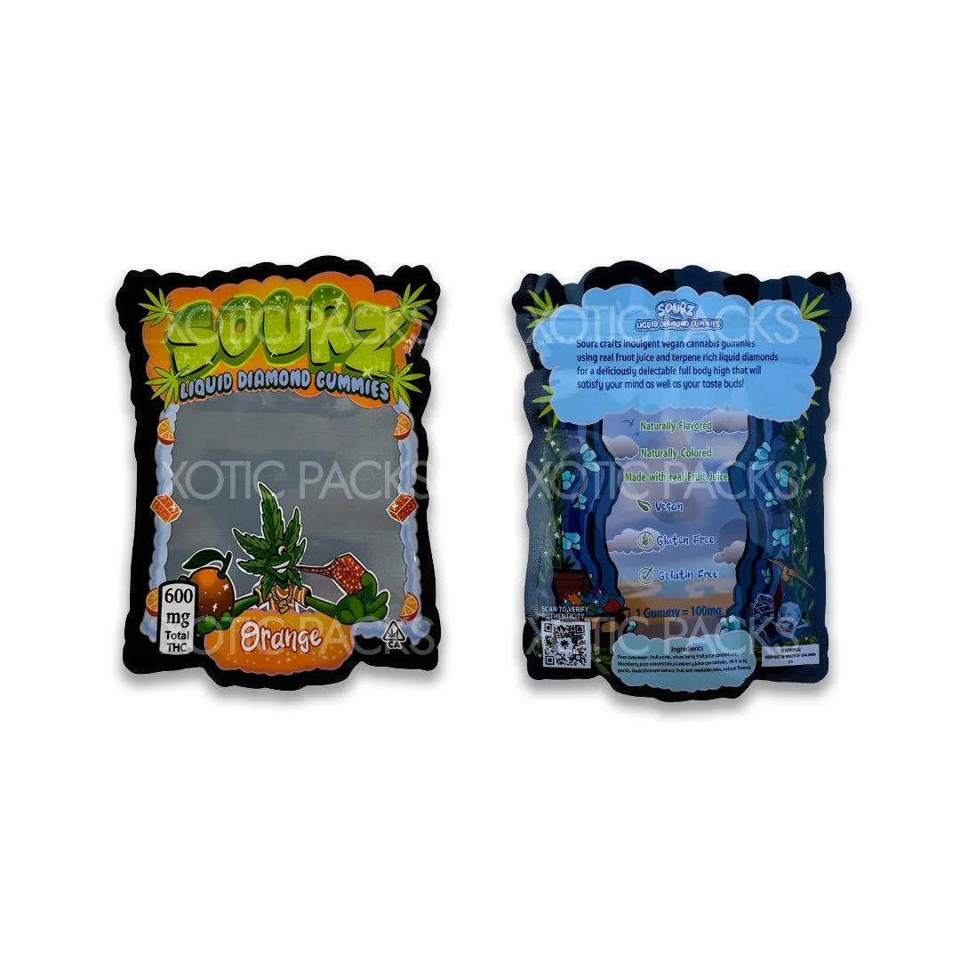 Sourz Orange Mylar Bag 600 MG