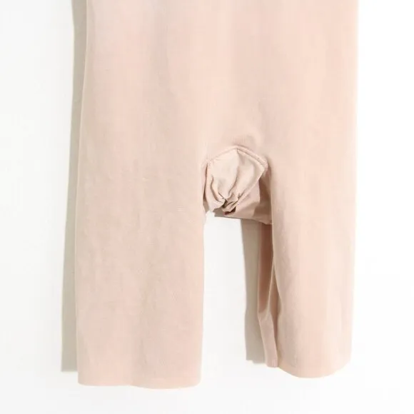 Spanx Suit Your Fancy Shaping Strapless Cupped Mid-Thigh Bodysuit ChampagneBeige