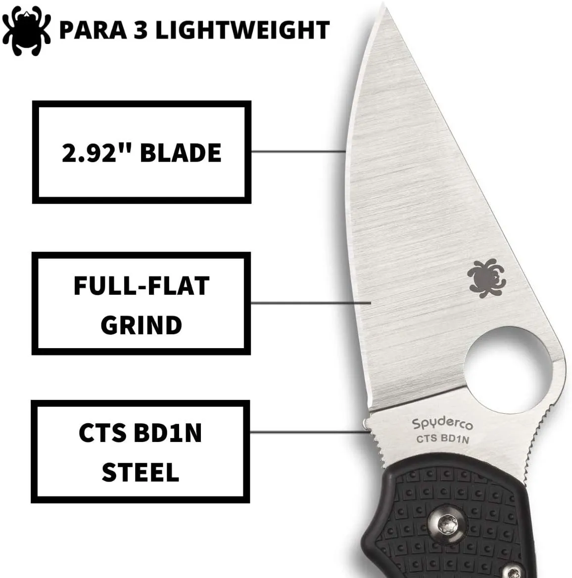 Spyderco Para 3 Lightweight Folder 2.92 in Blade FRN Handle
