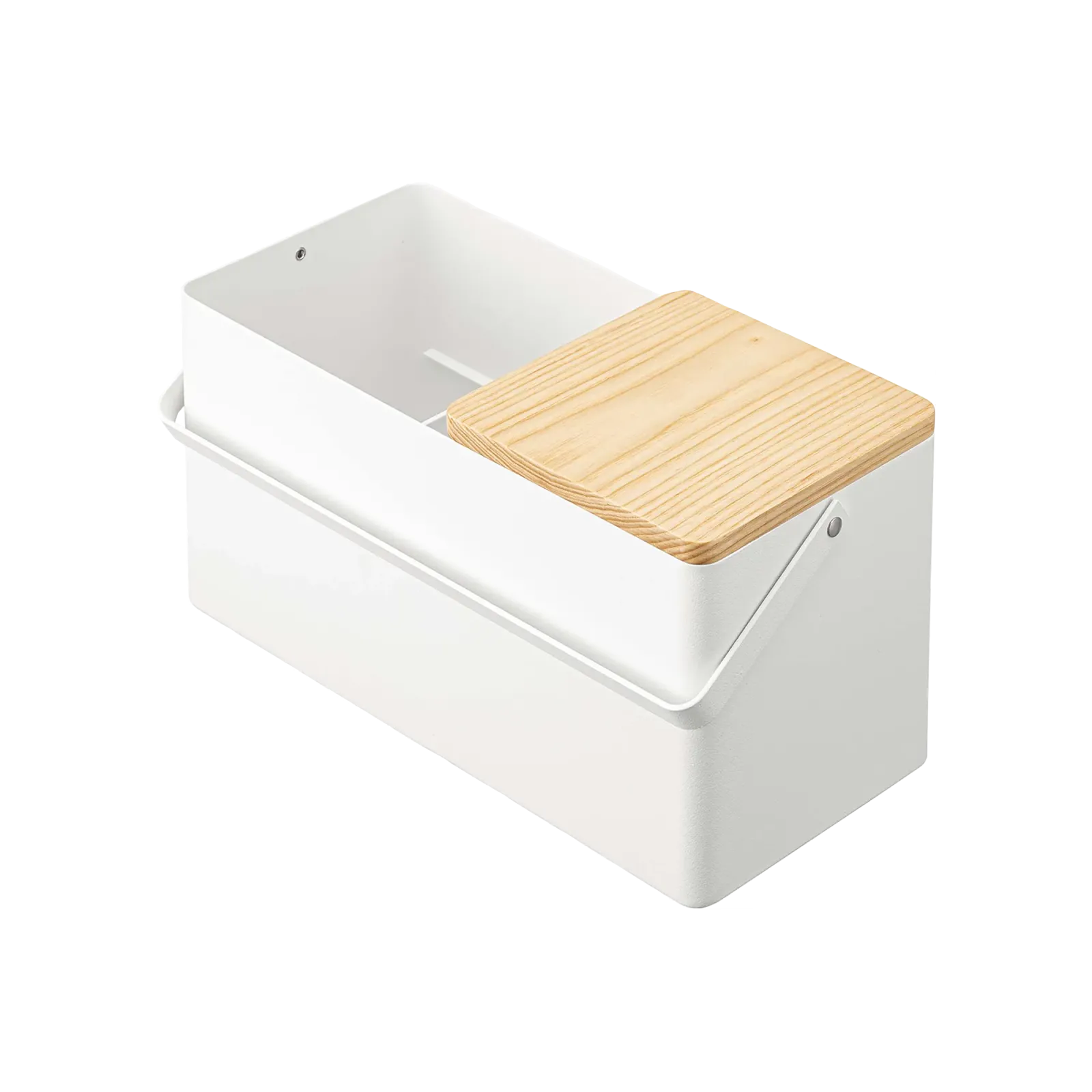 Steel   Wood Makeup Organizer with Mirror · Yamazaki Home