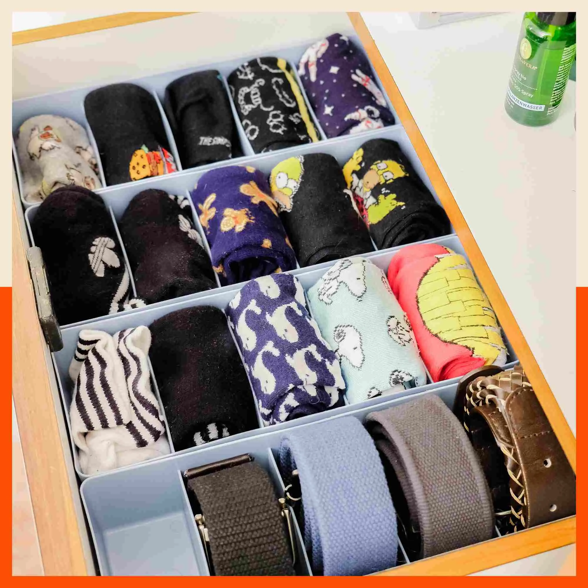 Stomo Dori Multi-Purpose Stackable Drawer Organizer For Home | Frost - Set of 8