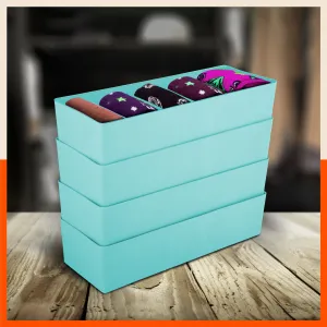 Stomo Dori Multi-Purpose Stackable Drawer Organizer For Home | Jade - Set of 4