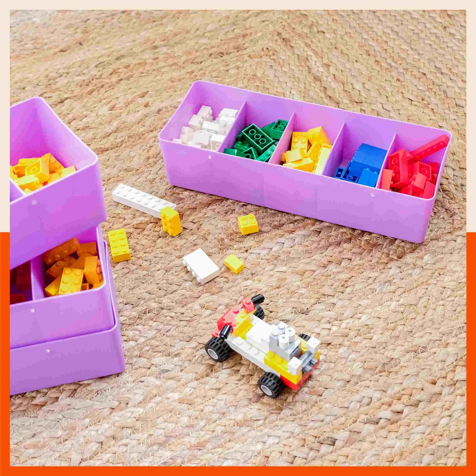 Stomo Dori Multi-Purpose Stackable Drawer Organizer For Home | Jade - Set of 4