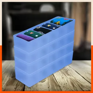 Stomo Dori Multi-Purpose Stackable Drawer Organizer For Home | Ocean - Set of 4