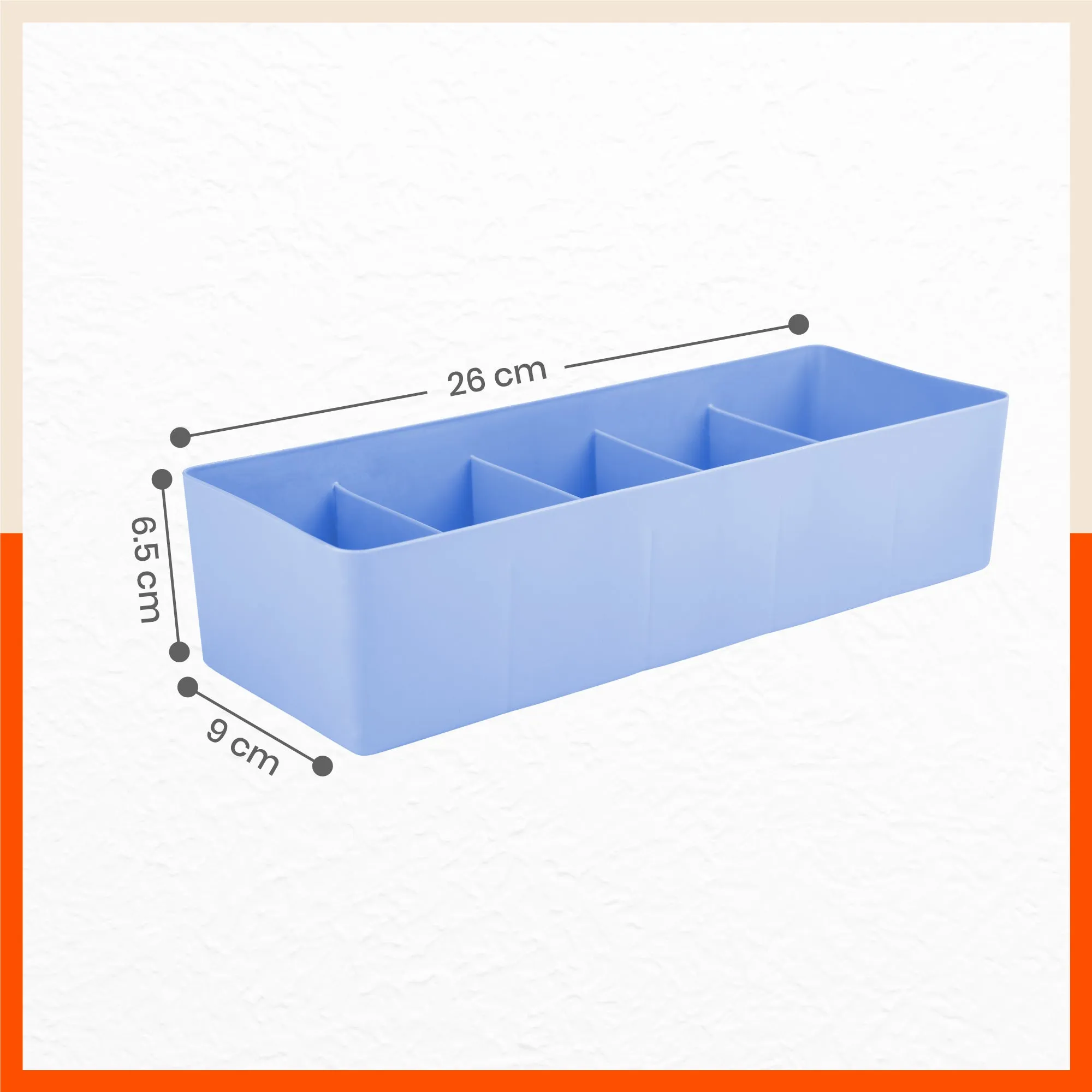 Stomo Dori Multi-Purpose Stackable Drawer Organizer For Home | Sky Blue - Set of 12