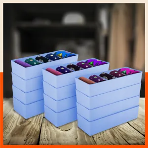 Stomo Dori Multi-Purpose Stackable Drawer Organizer For Home | Sky Blue - Set of 12