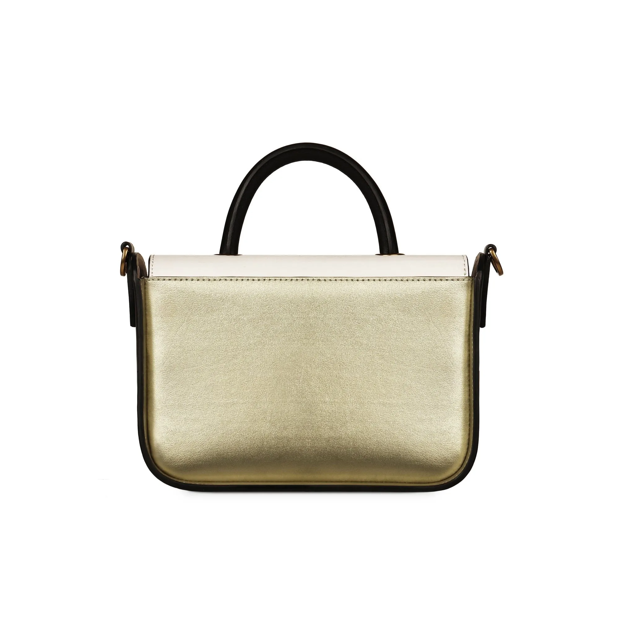 Sunrise Cactus Leather Vegan Crossbody Bag | Gold