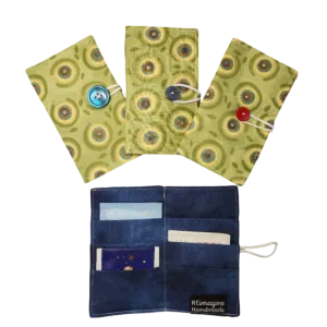 Tea Wallet - Green Circles