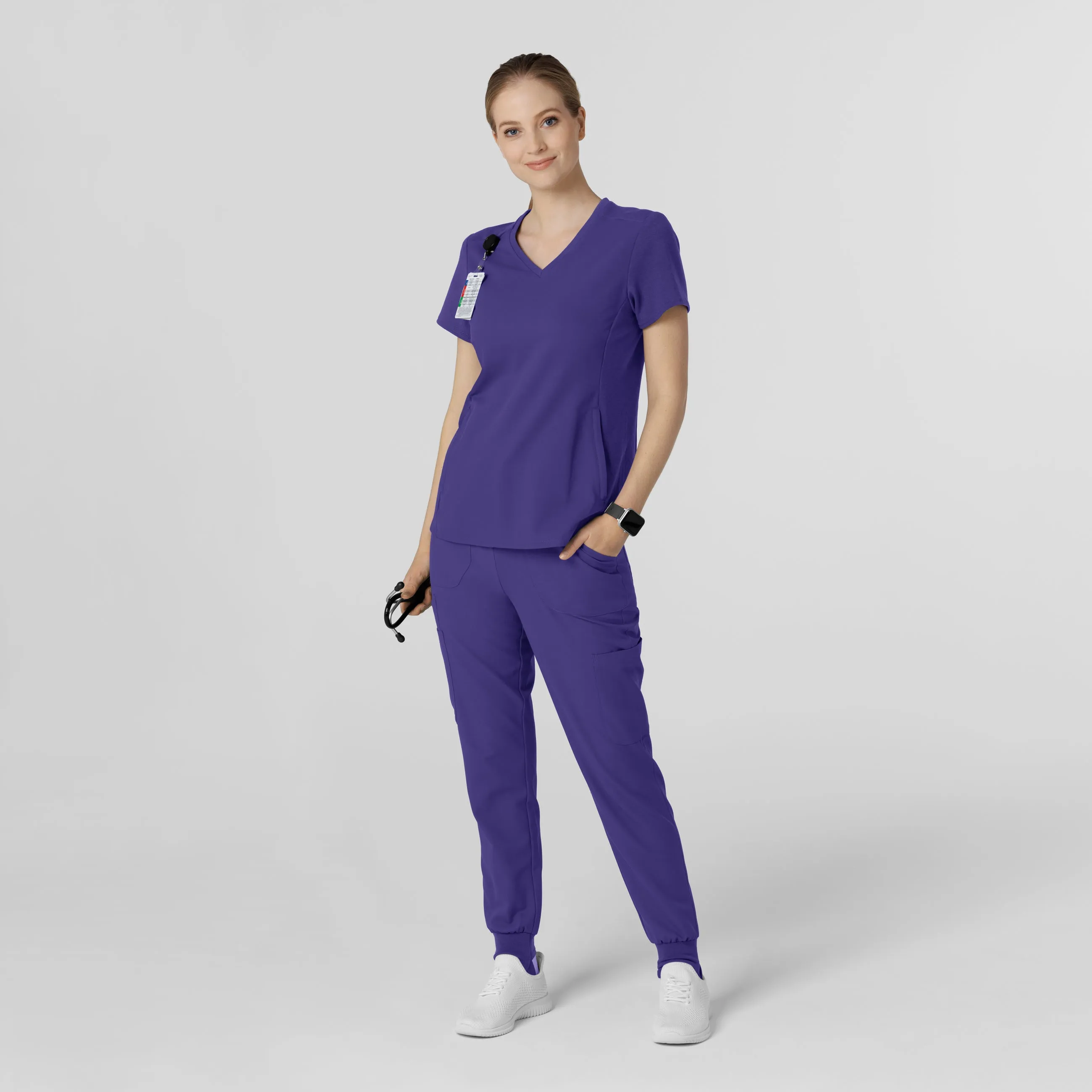 Thrive 5522 Convertible Stirrup Jogger Scrub Pants Grape
