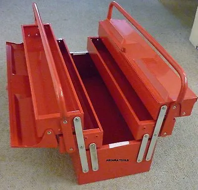 TOOL BOX - 5 TRAY- ALL METAL- FOLDING CANTILEVER TYPE- NEW.