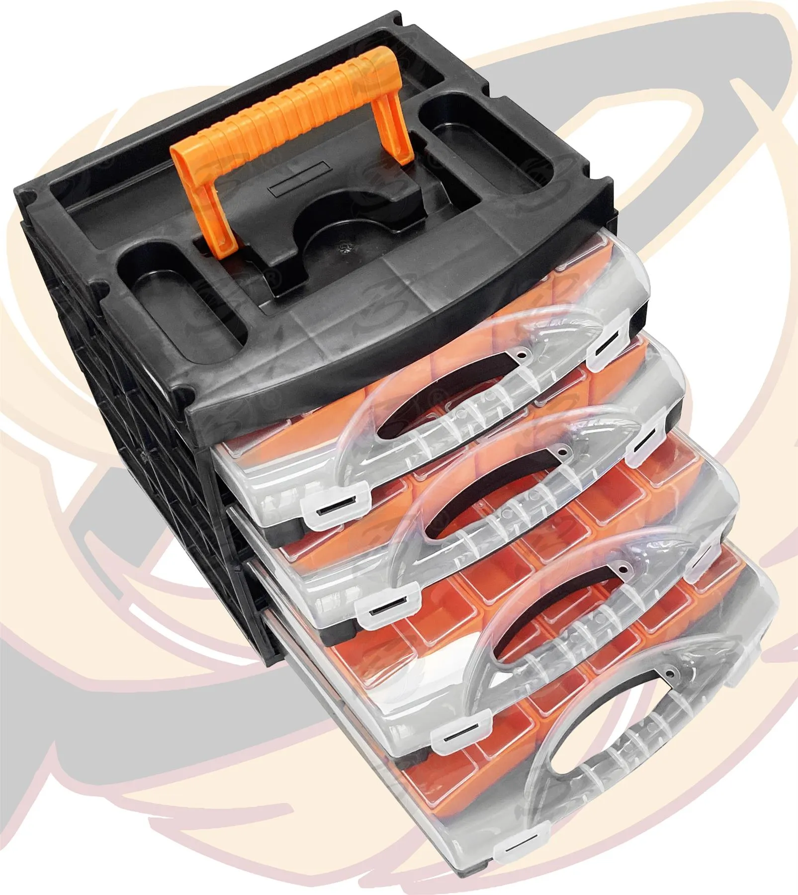 TOOLZONE 4PCS POLY TRAY ORGANISER