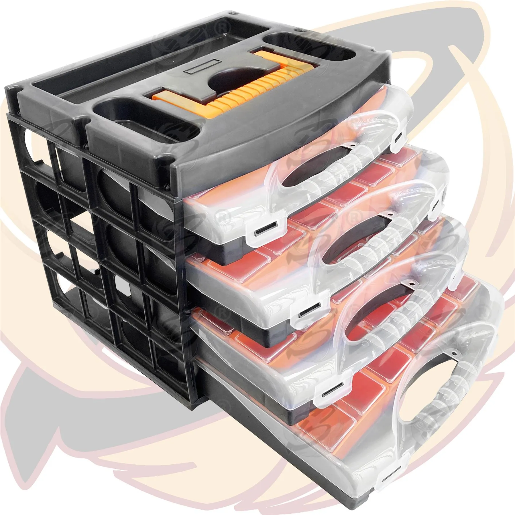 TOOLZONE 4PCS POLY TRAY ORGANISER