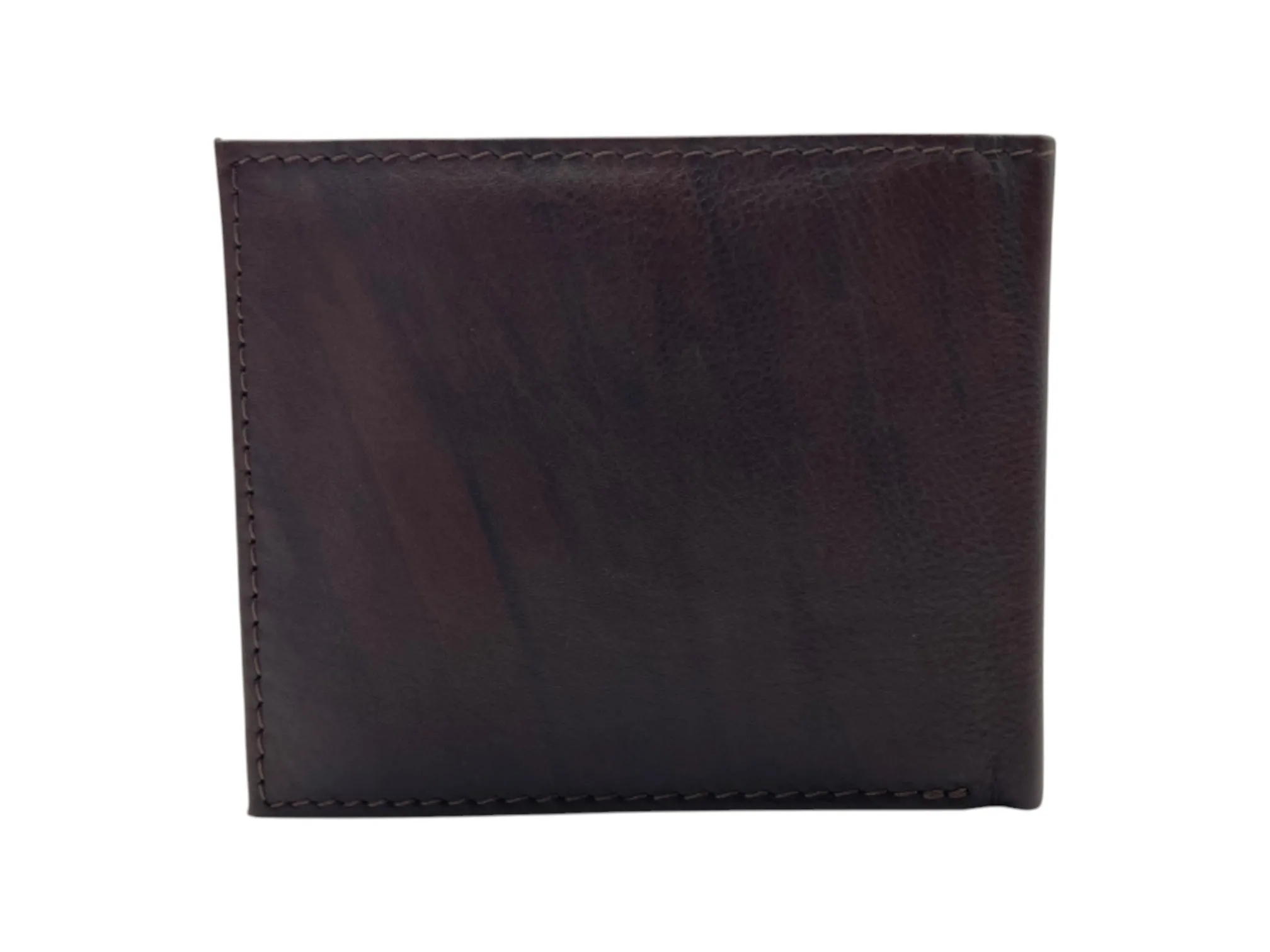 Top Grain Leather 2 Photo ID Billfold Wallet # 4277