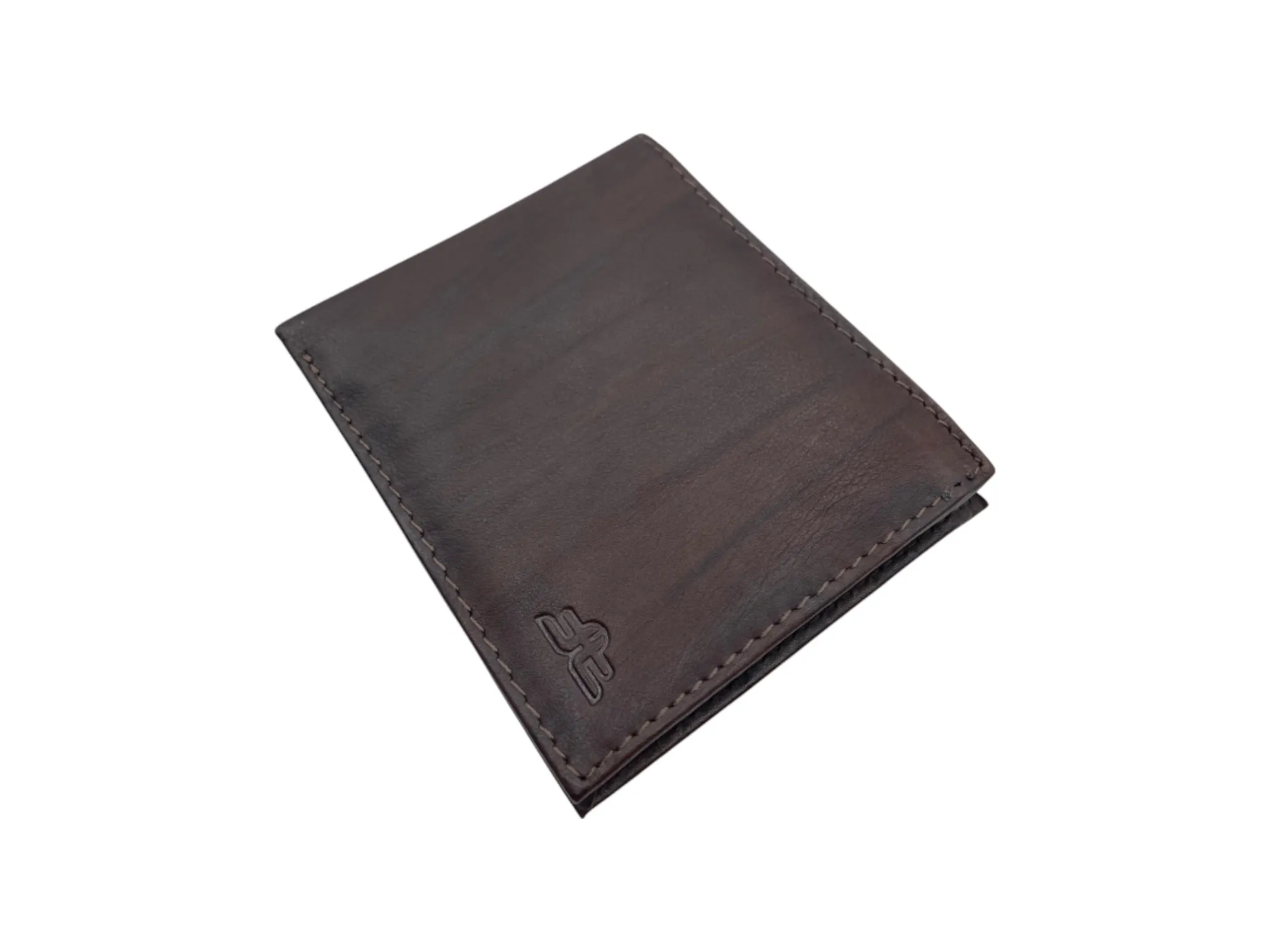 Top Grain Leather 2 Photo ID Billfold Wallet # 4277