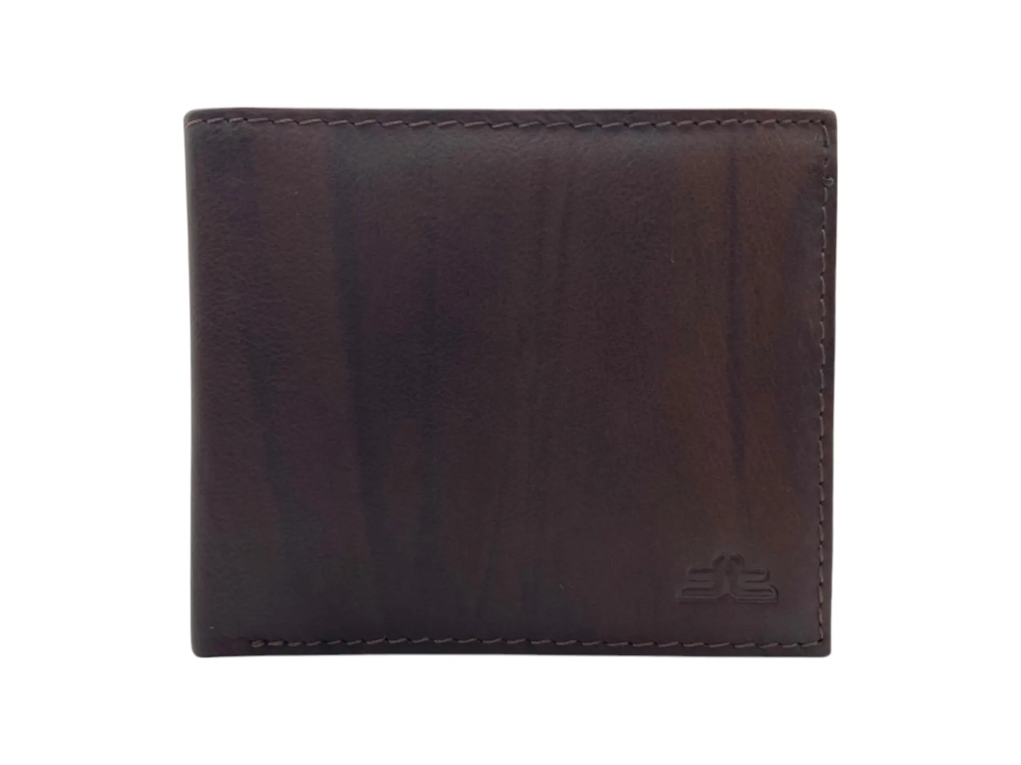 Top Grain Leather 2 Photo ID Billfold Wallet # 4277