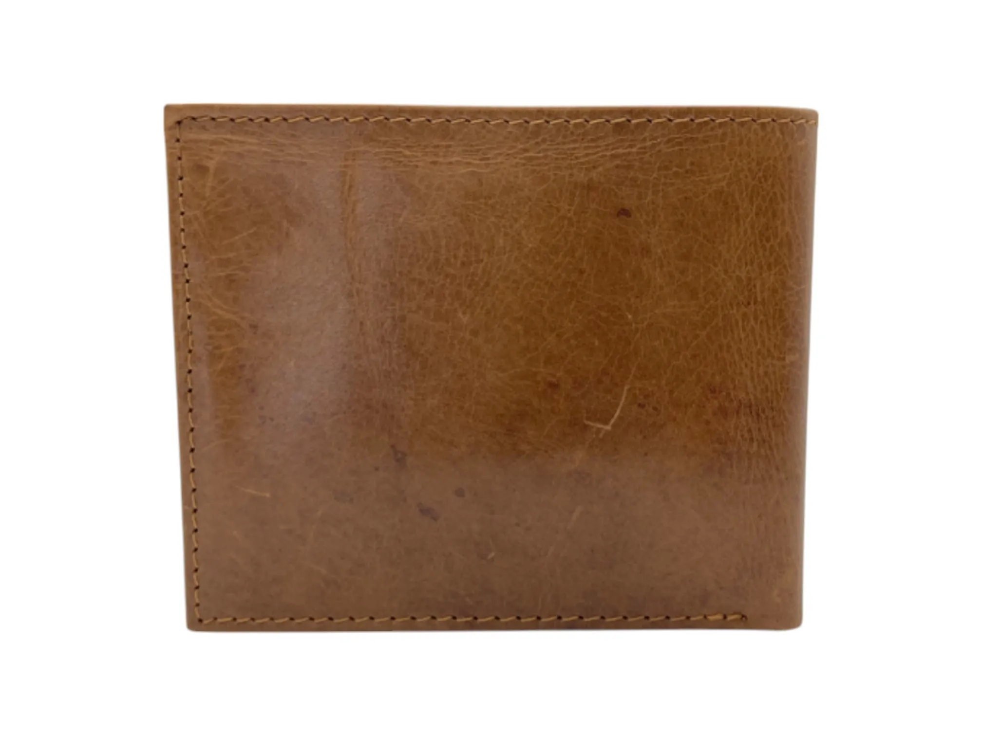 Top Grain Leather 2 Photo ID Billfold Wallet # 4277