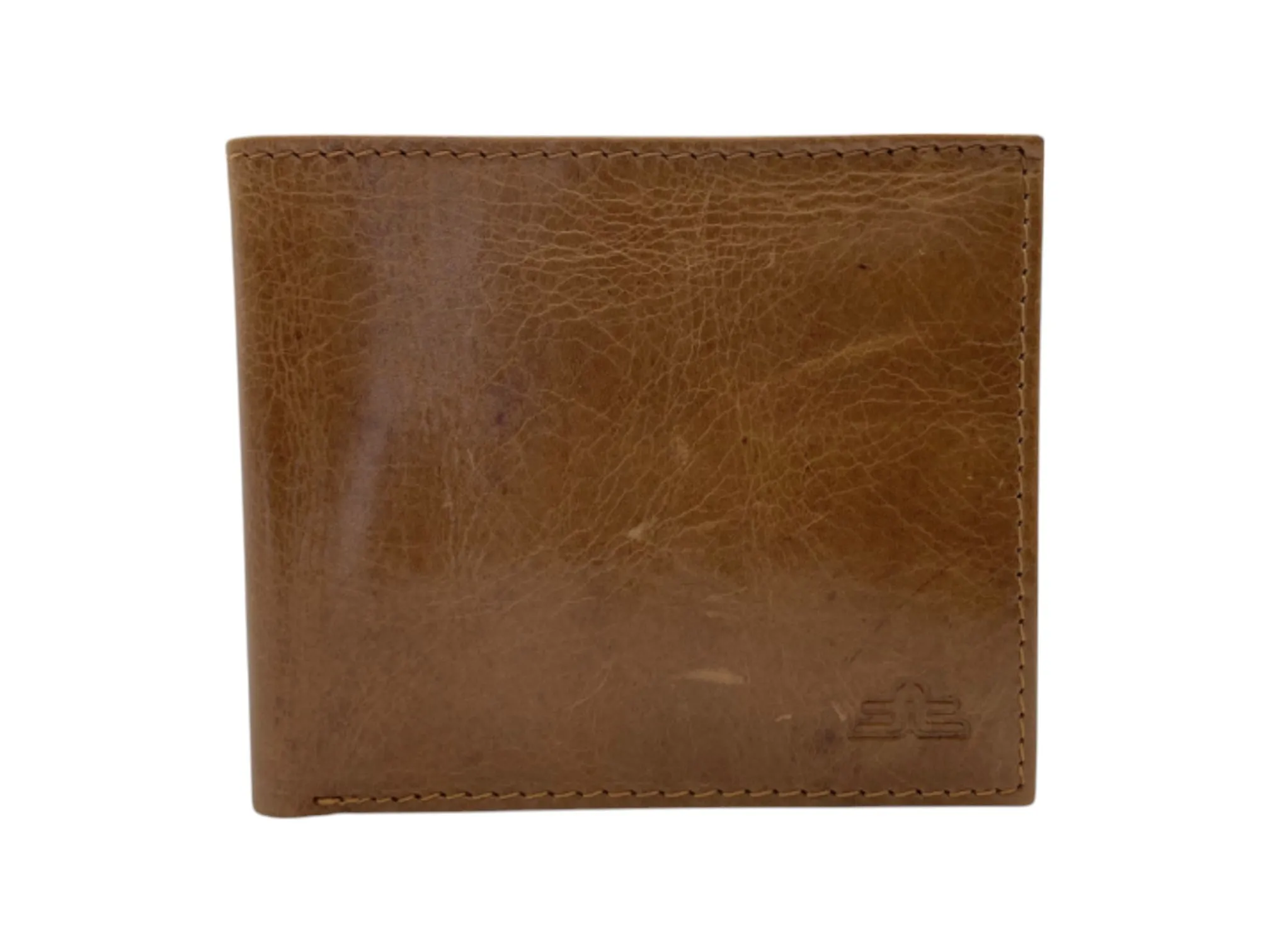Top Grain Leather 2 Photo ID Billfold Wallet # 4277