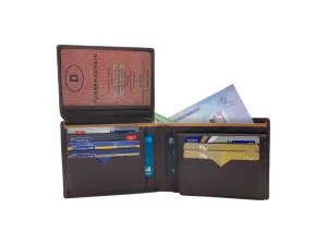 Top Grain Napa Leather Card & Coin Billfold Wallet # 1247