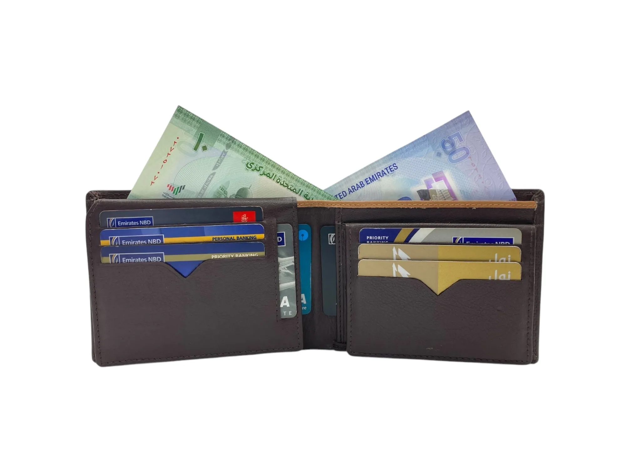 Top Grain Napa Leather Card & Coin Billfold Wallet # 1247