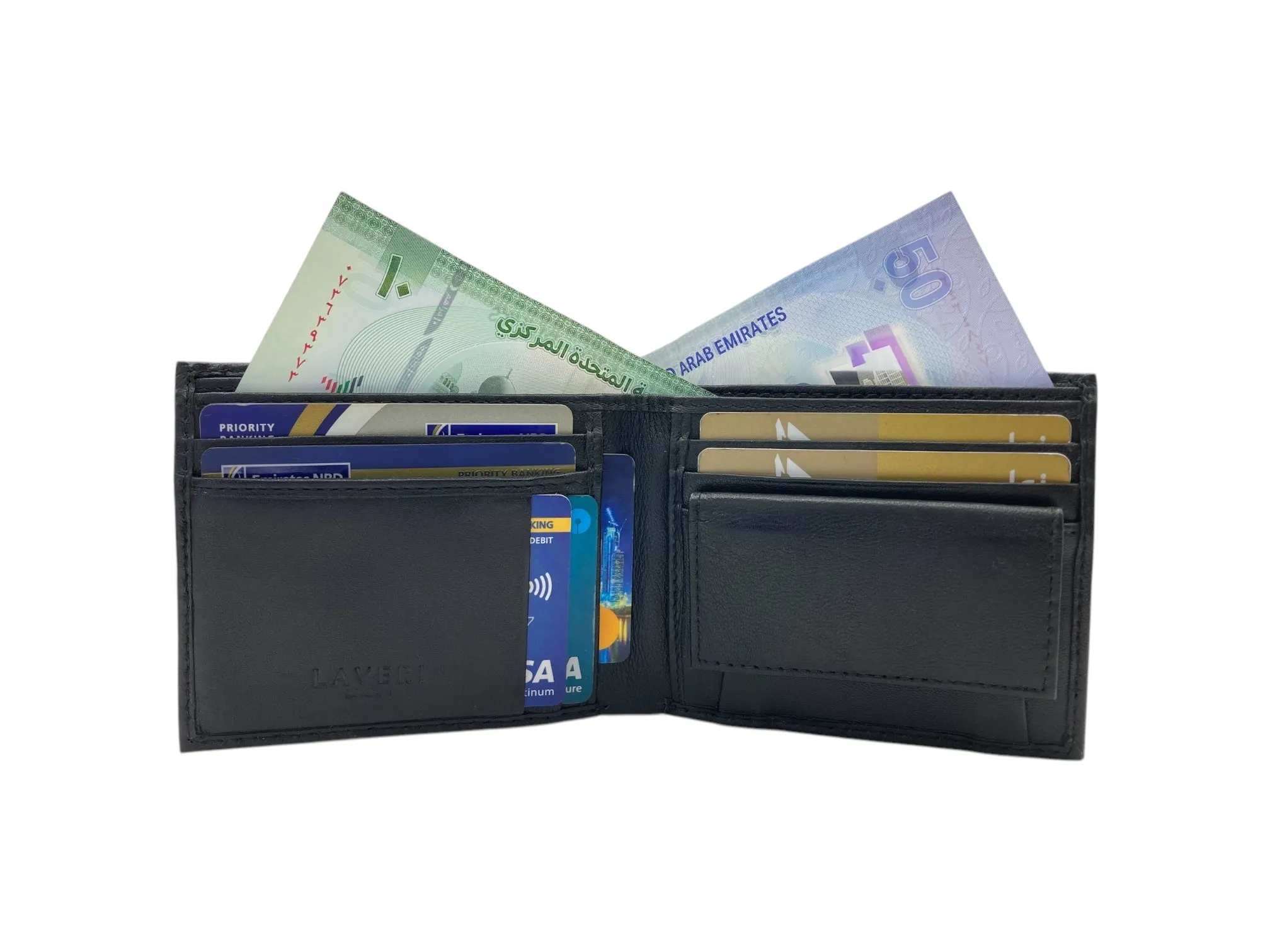 Top Grain Napa Leather Card & Coin Billfold Wallet # 1385