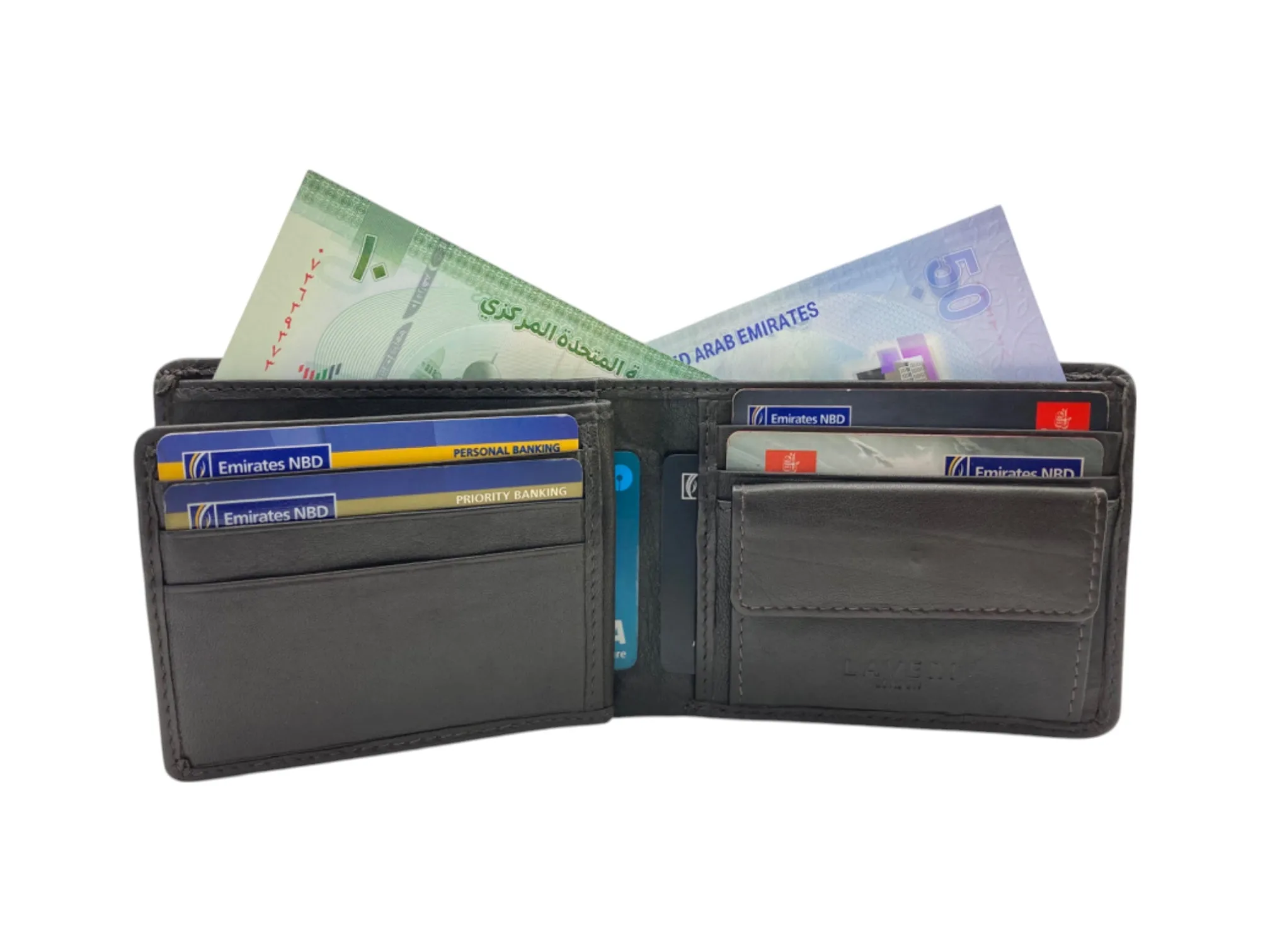 Top Grain Napa Leather Card & Coin Billfold Wallet # 4094