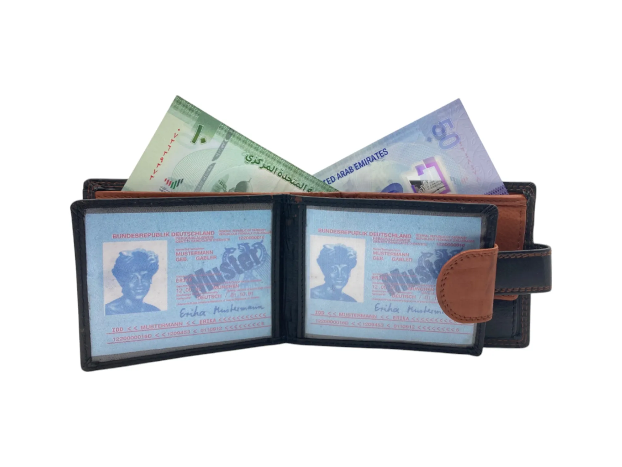 Top Grain Napa Leather Card & Coin Billfold Wallet # 911C
