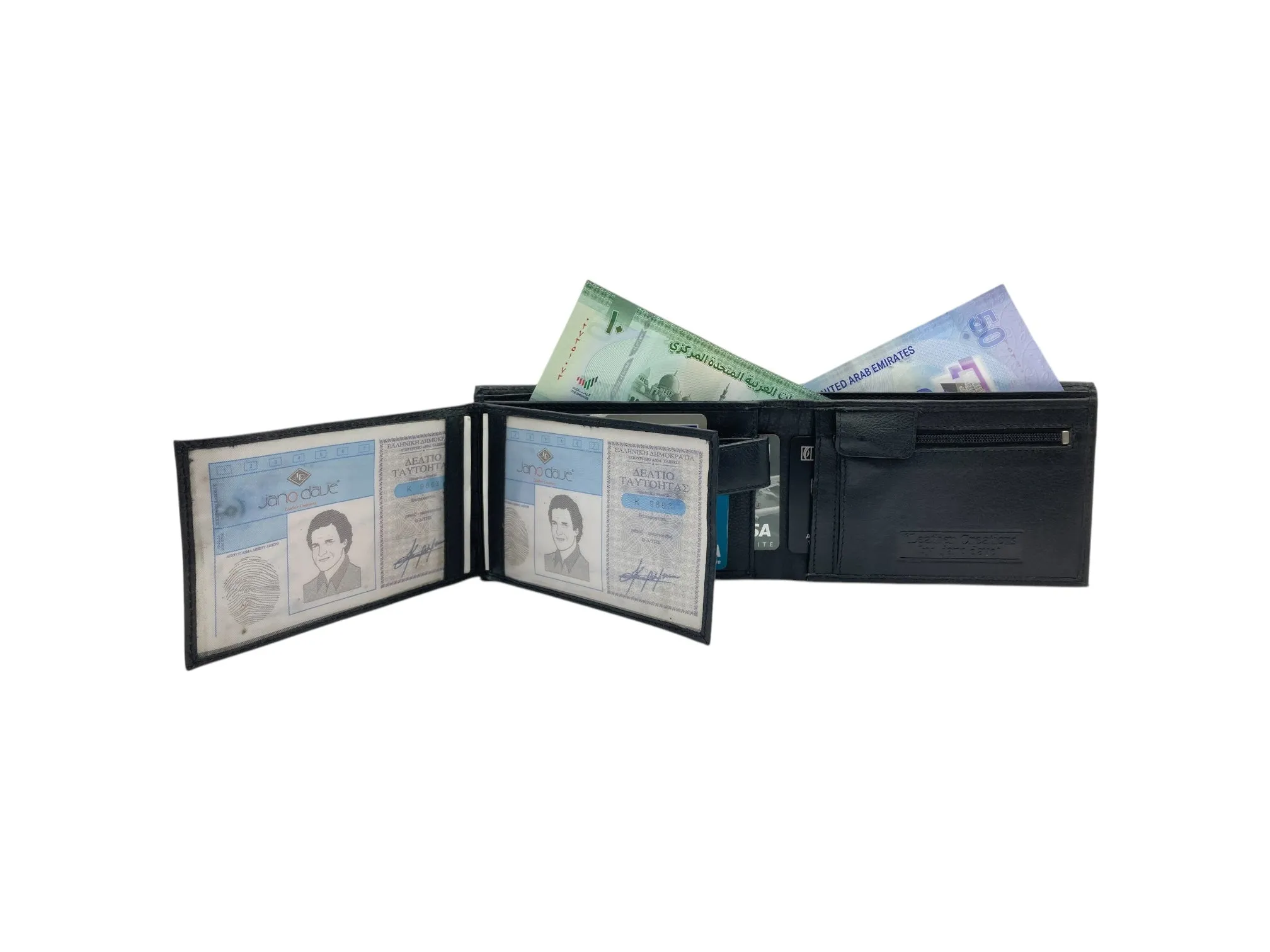 Top Grain Napa Leather Card & Coin Billfold Wallet # JD-1825B
