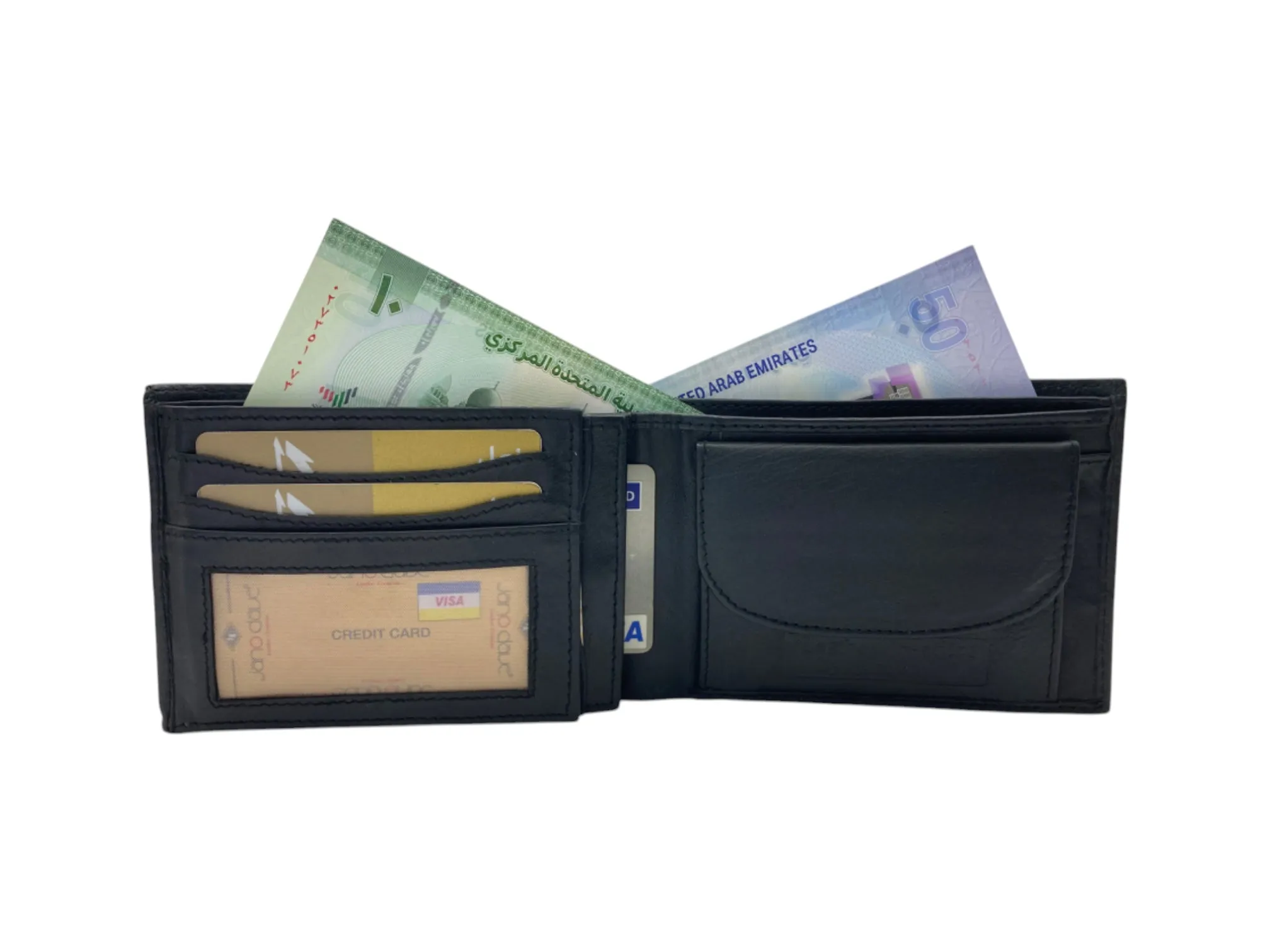 Top Grain Napa Leather Card & Coin Billfold Wallet # JD.1817