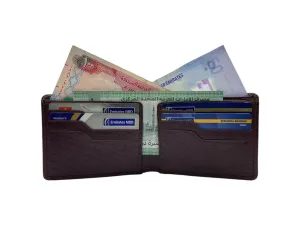 Top Grain Slim & Compact Leather  Billfold Wallet # 1589