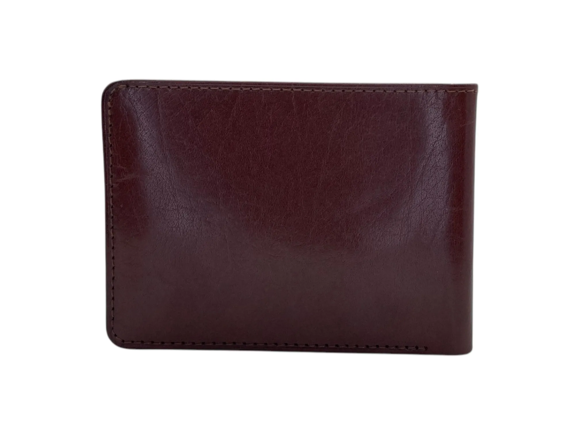 Top Grain Slim & Compact Leather  Billfold Wallet # 1589