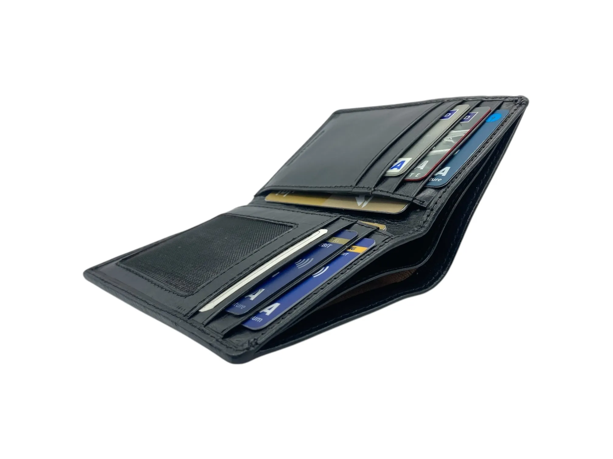 Top Grain Slim & Compact Leather  Billfold Wallet # 1607
