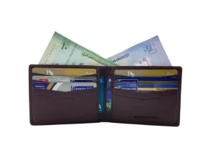 Top Grain Slim & Compact Leather  Billfold Wallet # 1609