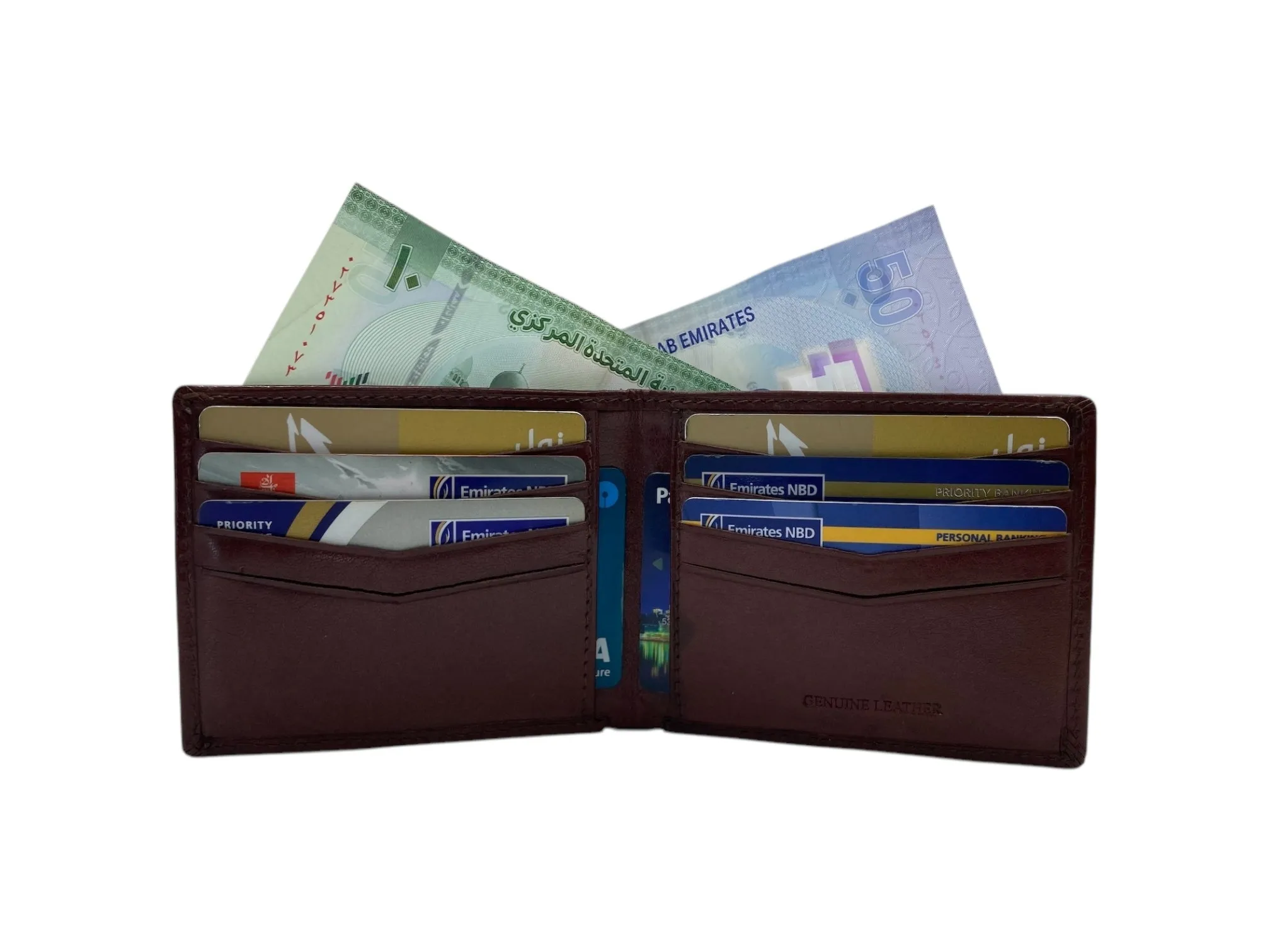 Top Grain Slim & Compact Leather  Billfold Wallet # 1609