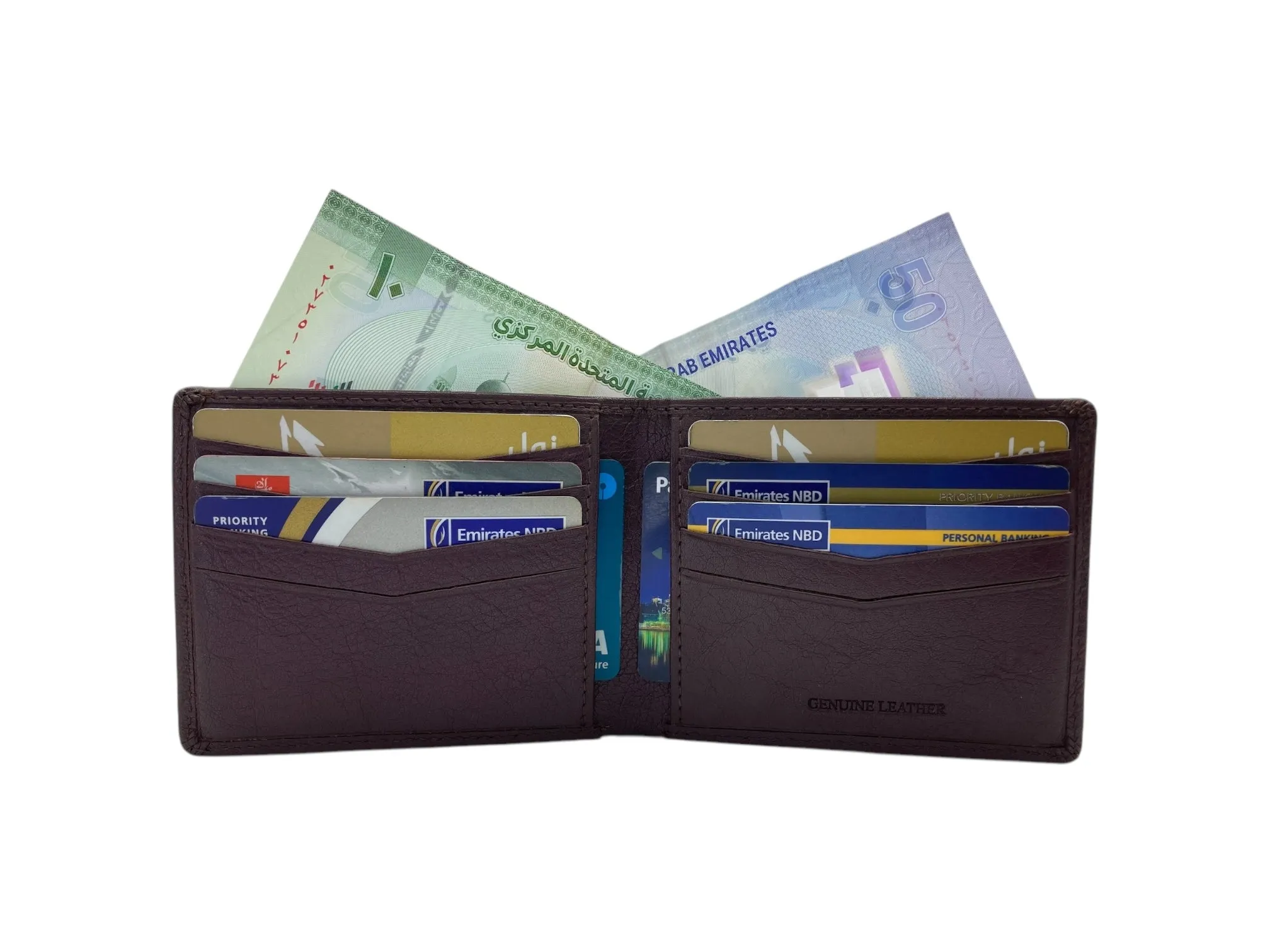 Top Grain Slim & Compact Leather  Billfold Wallet # 1609