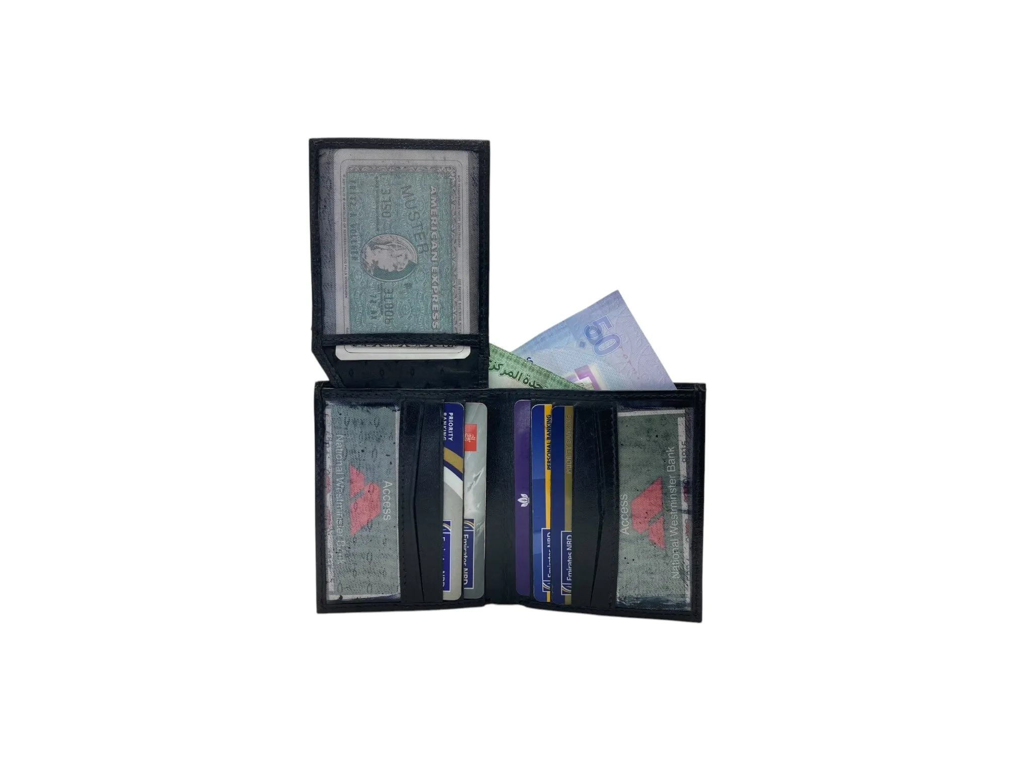 Top Grain Slim & Compact Leather  Billfold Wallet # 981
